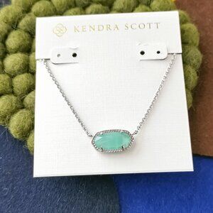 Kendra Scott Elisa Chalcedony Glass Necklace / Silver